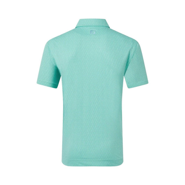 FootJoy Modernist Geo Pique Blue Reef Shirt - One Golf