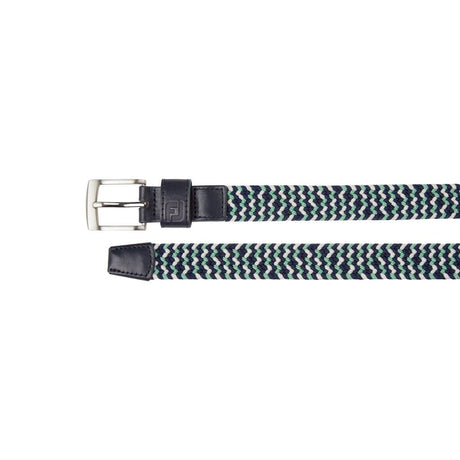 FootJoy Navy/White/Mint Braided Belt - One Golf