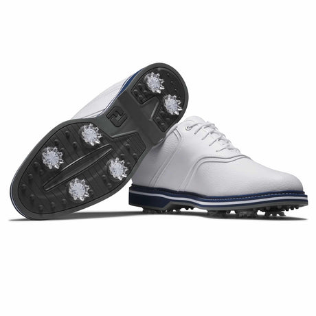 FootJoy Originals White/White/Navy Golf Shoe - One Golf