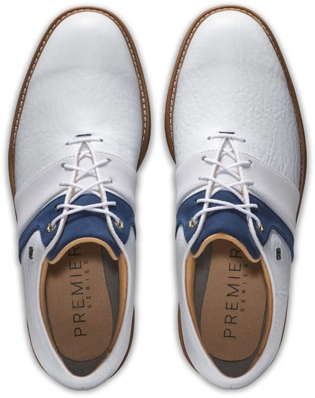FootJoy Premiere Series Packard LX White/Navy Golf Shoe - One Golf