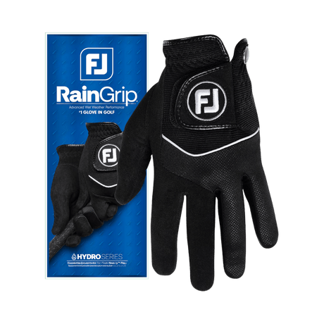 FootJoy RainGrip Black Gloves - One Golf