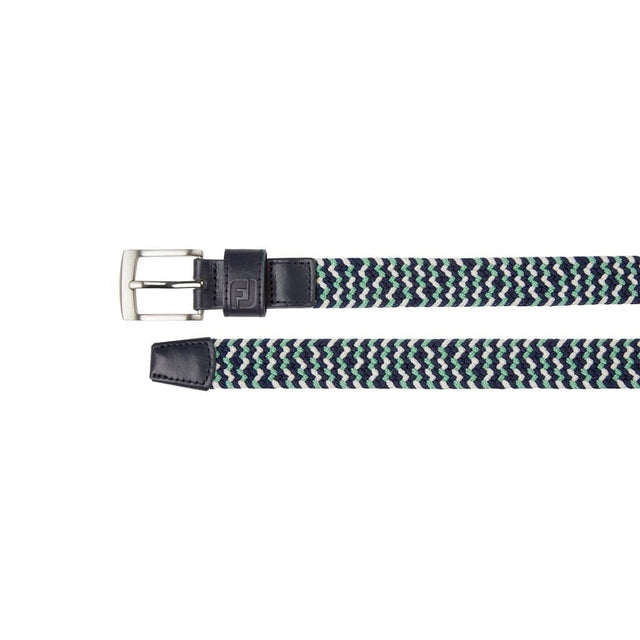 FootJoy Navy/White/Mint Braided Belt