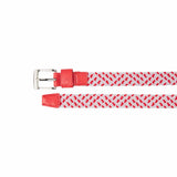 FootJoy Red/White/Pink Braided Ladies Belt