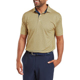 FootJoy EU Citrus Print Lisle Taxi/Navy Polo