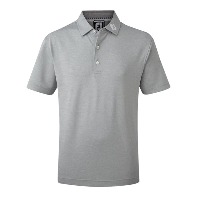 FootJoy Junior Stretch Pique Solid Heather Grey Polo