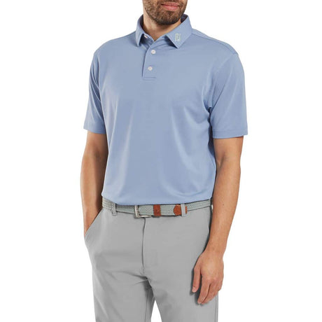 Footjoy Stretch Pique Solid Blue Jay Polo - One Golf