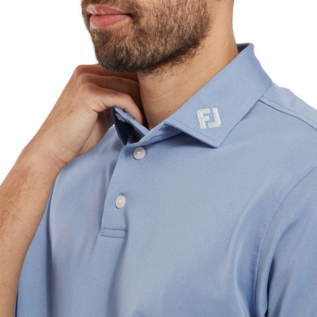 Footjoy Stretch Pique Solid Blue Jay Polo - One Golf