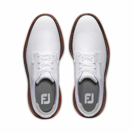 FootJoy Traditions White/Brick Golf Shoe - One Golf