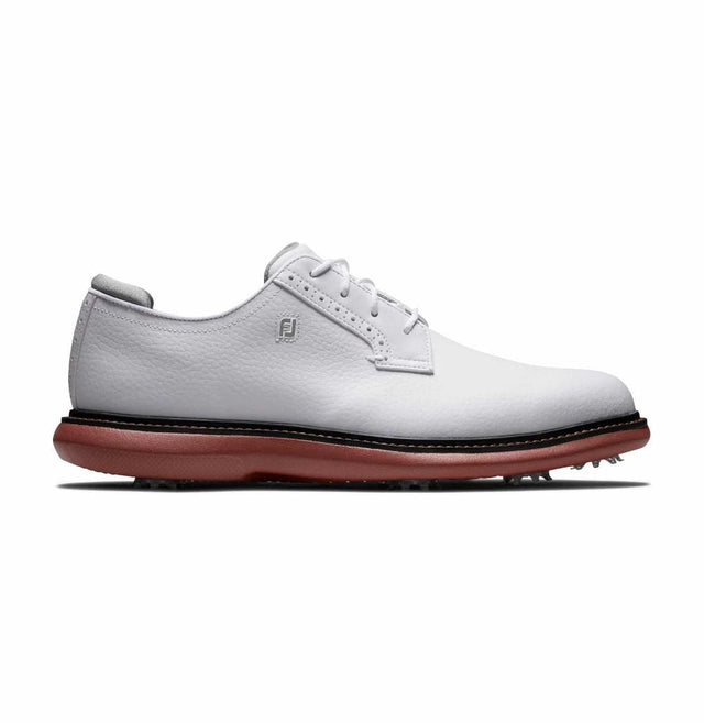 FootJoy Traditions White/Brick Golf Shoe - One Golf