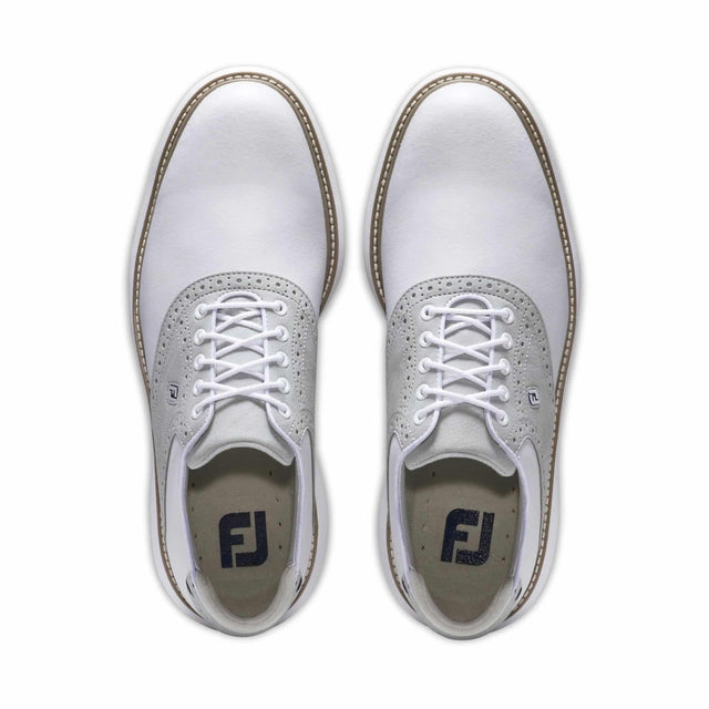 FootJoy Traditions White/Grey Golf Shoe - One Golf