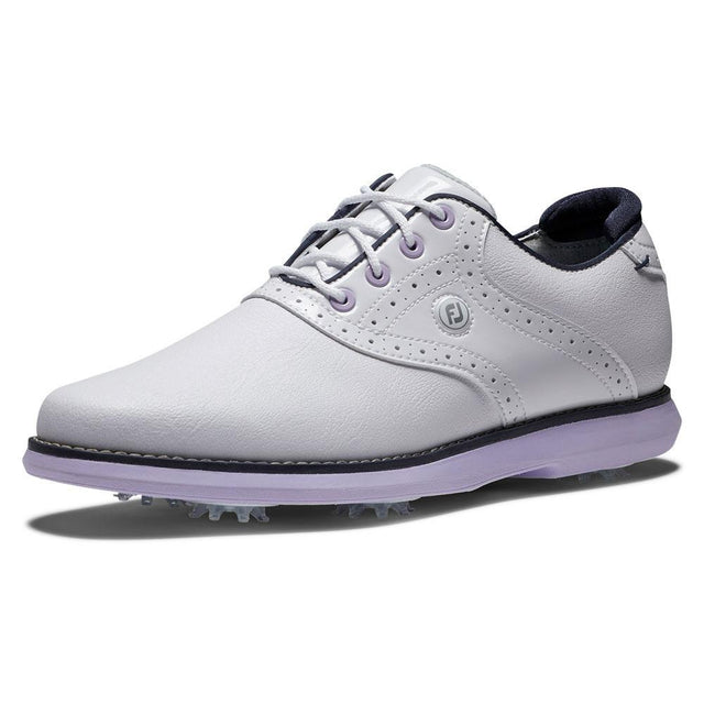 FootJoy Traditions White/Navy/Purple Shoes - One Golf