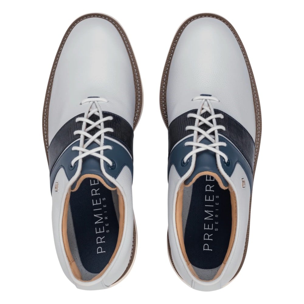 FootJoy Premiere Series Packard White/Navy Golf Shoe – One Golf