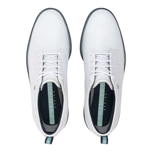 FootJoy Premier Series Field White/Mint/Blue Golf Shoe