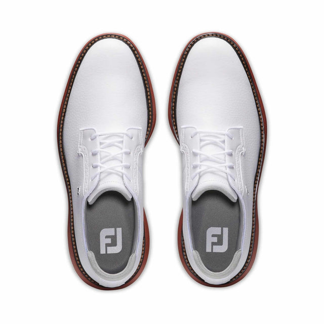 FootJoy Traditions White/Brick Golf Shoe