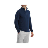 FootJoy Wordmark Chill Out Navy Quarter Zip - One Golf