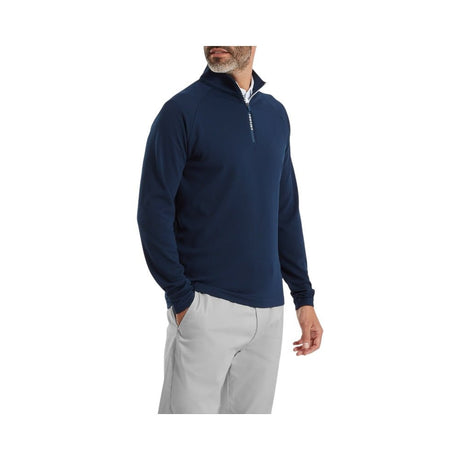 FootJoy Wordmark Chill Out Navy Quarter Zip - One Golf