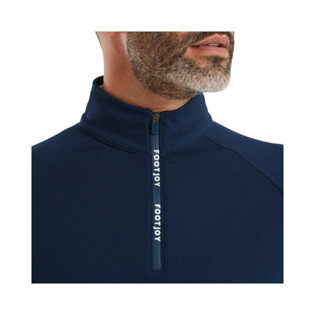 FootJoy Wordmark Chill Out Navy Quarter Zip - One Golf