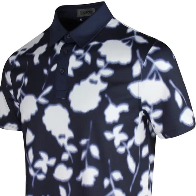 G/FORE Blur Floral Tech Twilight Polo