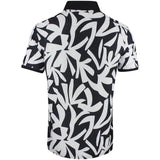 G/FORE Contrast Palm Tech Pique Onyx Polo