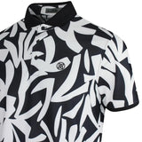 G/FORE Contrast Palm Tech Pique Onyx Polo