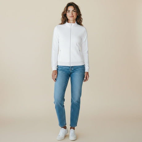 Galvin Green Dawson White Zipped Sweater - One Golf