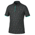 Galvin Green Mannix Black/Atlantis Green Golf Shirt - One Golf