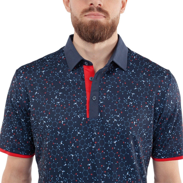 Galvin Green Mannix Navy/Red Golf Shirt - One Golf