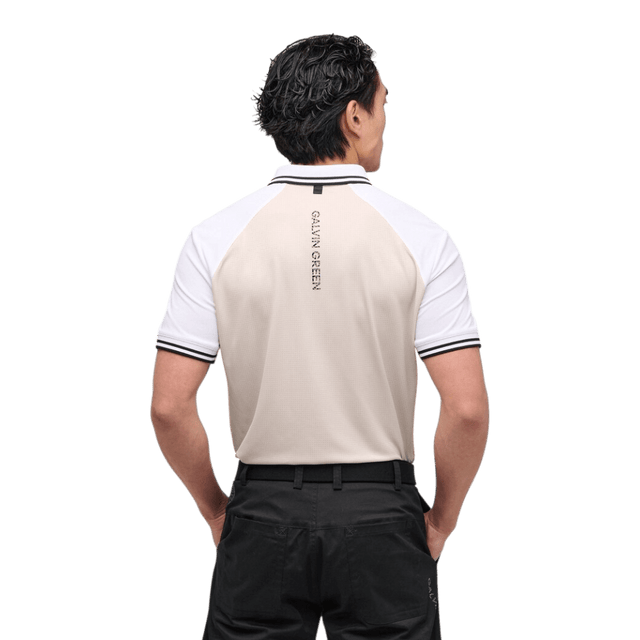 Galvin Green Myles Sand/White Polo - One Golf