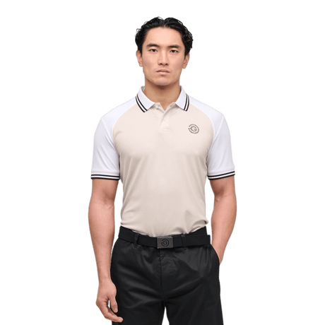 Galvin Green Myles Sand/White Polo - One Golf