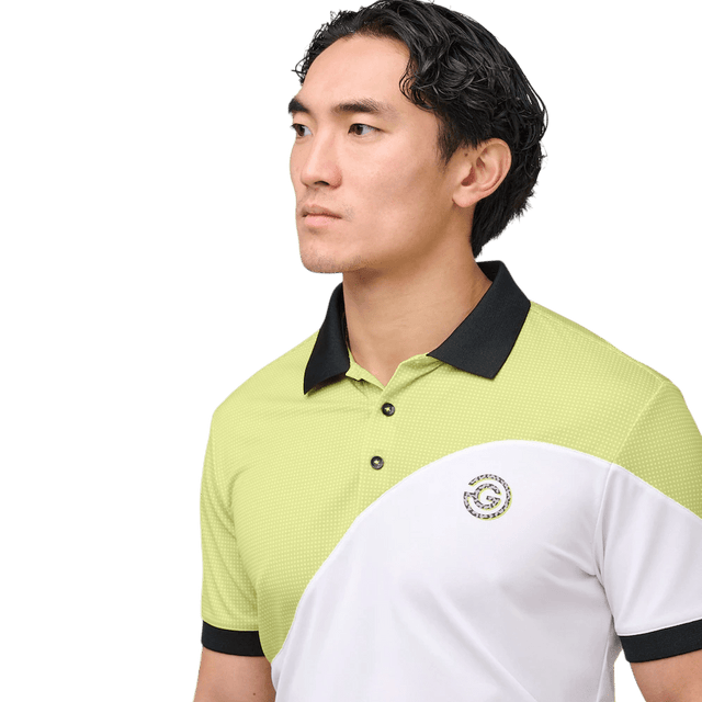 Galvin Green Myron White/Sunny Lime Polo - One Golf