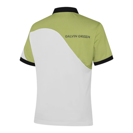 Galvin Green Myron White/Sunny Lime Polo - One Golf