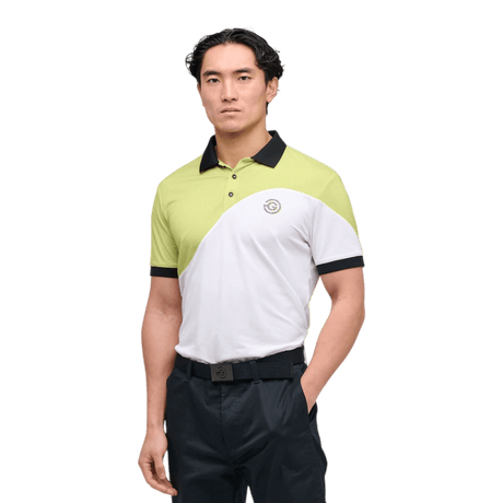 Galvin Green Myron White/Sunny Lime Polo - One Golf