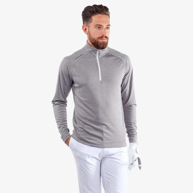Galvin Green Dion Grey Melange Golf Mid Layer