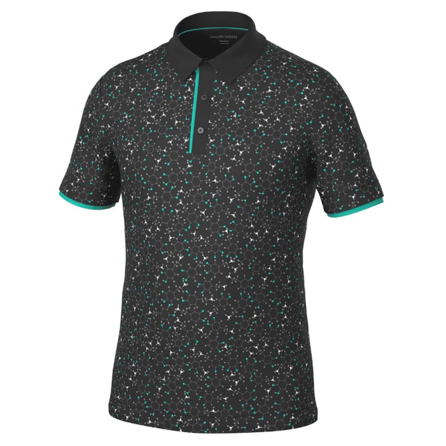 Galvin Green Mannix Black/Atlantis Green Golf Shirt