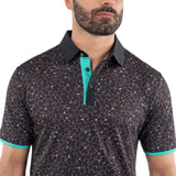 Galvin Green Mannix Black/Atlantis Green Golf Shirt