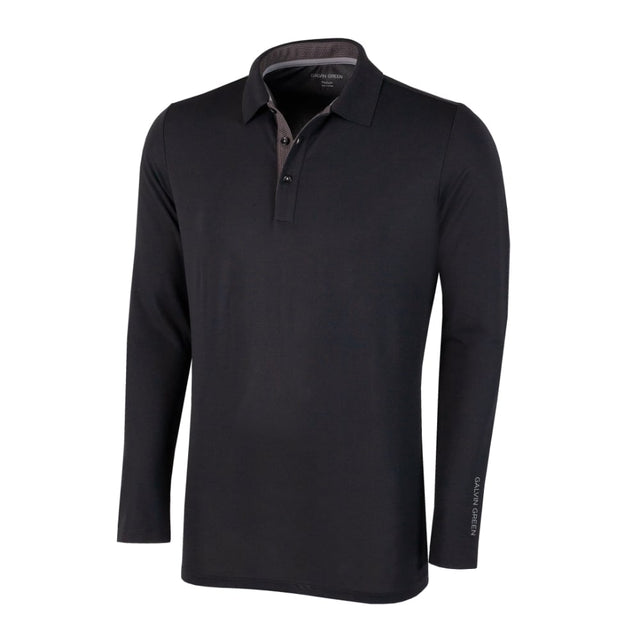 Galvin Green Marwin Long Sleeve Black Shirt