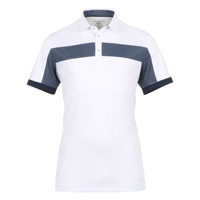 Galvin Green Mills White/Navy Golf Shirt