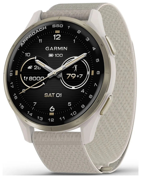 Garmin Approach S50 Cream Gold Smartwatch - One Golf