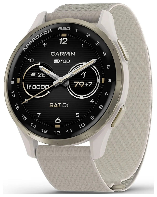 Garmin Approach S50 Cream Gold Smartwatch - One Golf