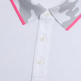 G/FORE Camo Collar Performance Pique Snow Polo Shirt - One Golf