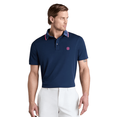 G/FORE Camo Collar Performance Pique Twilight Polo Shirt - One Golf