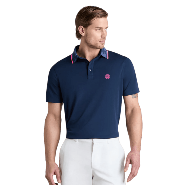 G/FORE Camo Collar Performance Pique Twilight Polo Shirt - One Golf