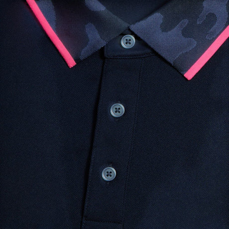 G/FORE Camo Collar Performance Pique Twilight Polo Shirt - One Golf
