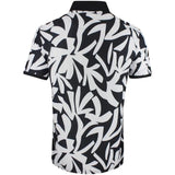 G/FORE Contrast Palm Tech Pique Onyx Polo - One Golf