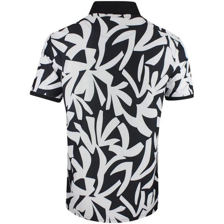 G/FORE Contrast Palm Tech Pique Onyx Polo - One Golf