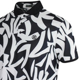 G/FORE Contrast Palm Tech Pique Onyx Polo - One Golf