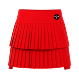 ITU Golf Layered Pleated Red Skort - One Golf