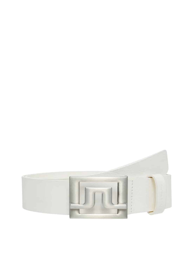 J.Lindeberg Slater 40 White Leather Belt