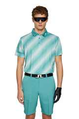 J.Lindeberg Heath Print Comb Teal M Polo