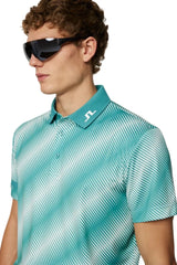 J.Lindeberg Heath Print Comb Teal M Polo